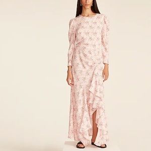 J Crew Ruffle silk dress in freesia floral